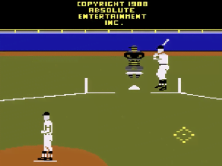 Baseball title screen for Atari 2600